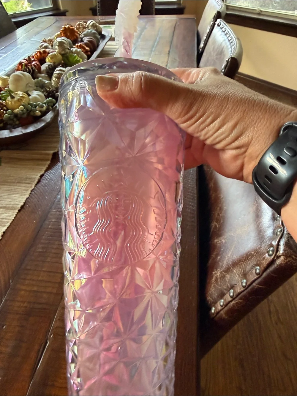 Starbucks iridescent pink